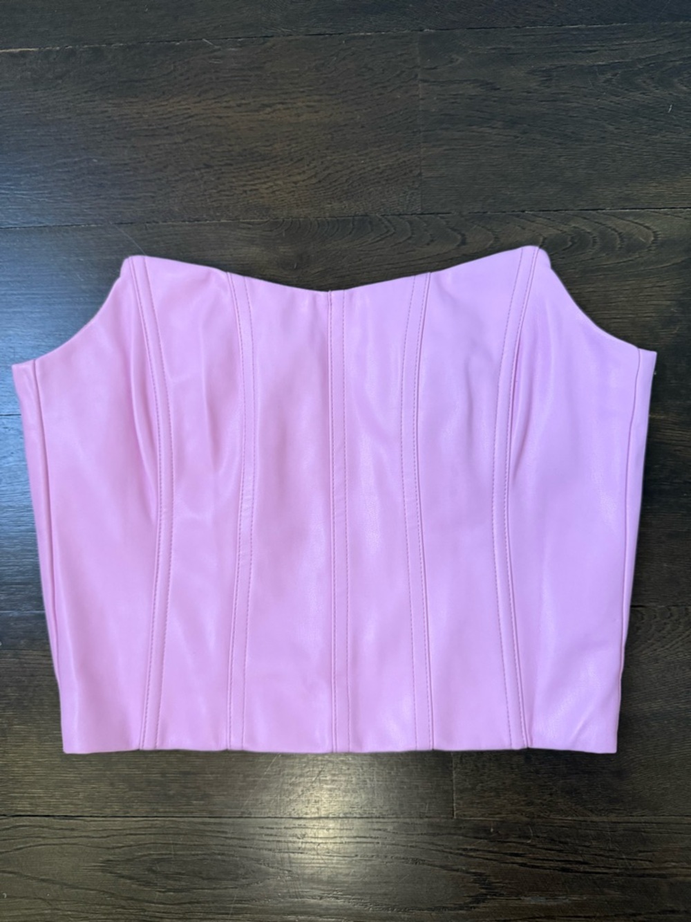 Tiger Mist Pink Strapless Corset-style Top